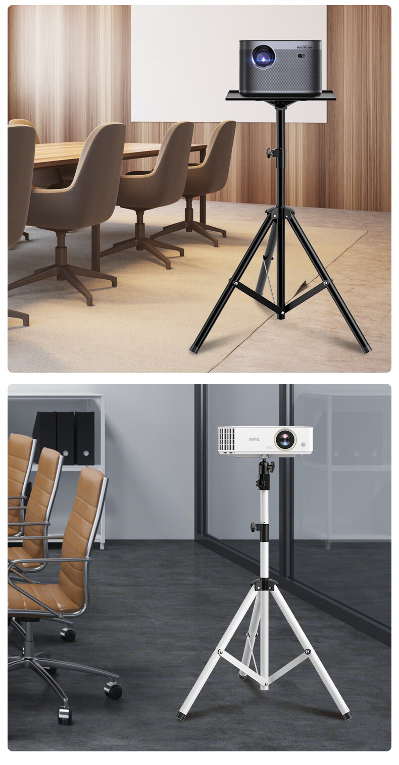 仪支架落地家用三脚架带托盘置物架桌面投影机床头立式托架可升降ole