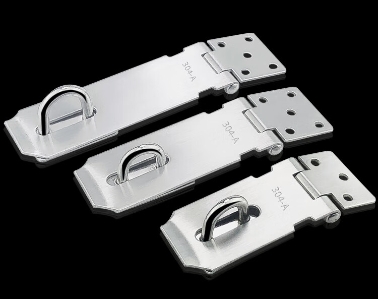 不锈钢插销门扣门栓带锁扣搭扣木门挂锁扣箱扣锁鼻子锁片挂锁牌304a