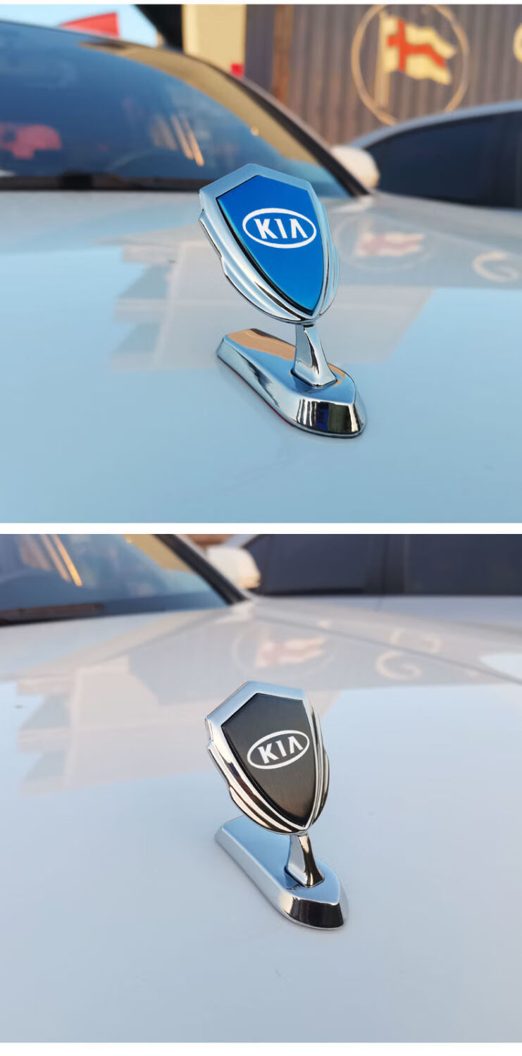 适用于起亚kx7 k5 智跑狮跑车立标贴装饰用品前脸车头大全改装配件