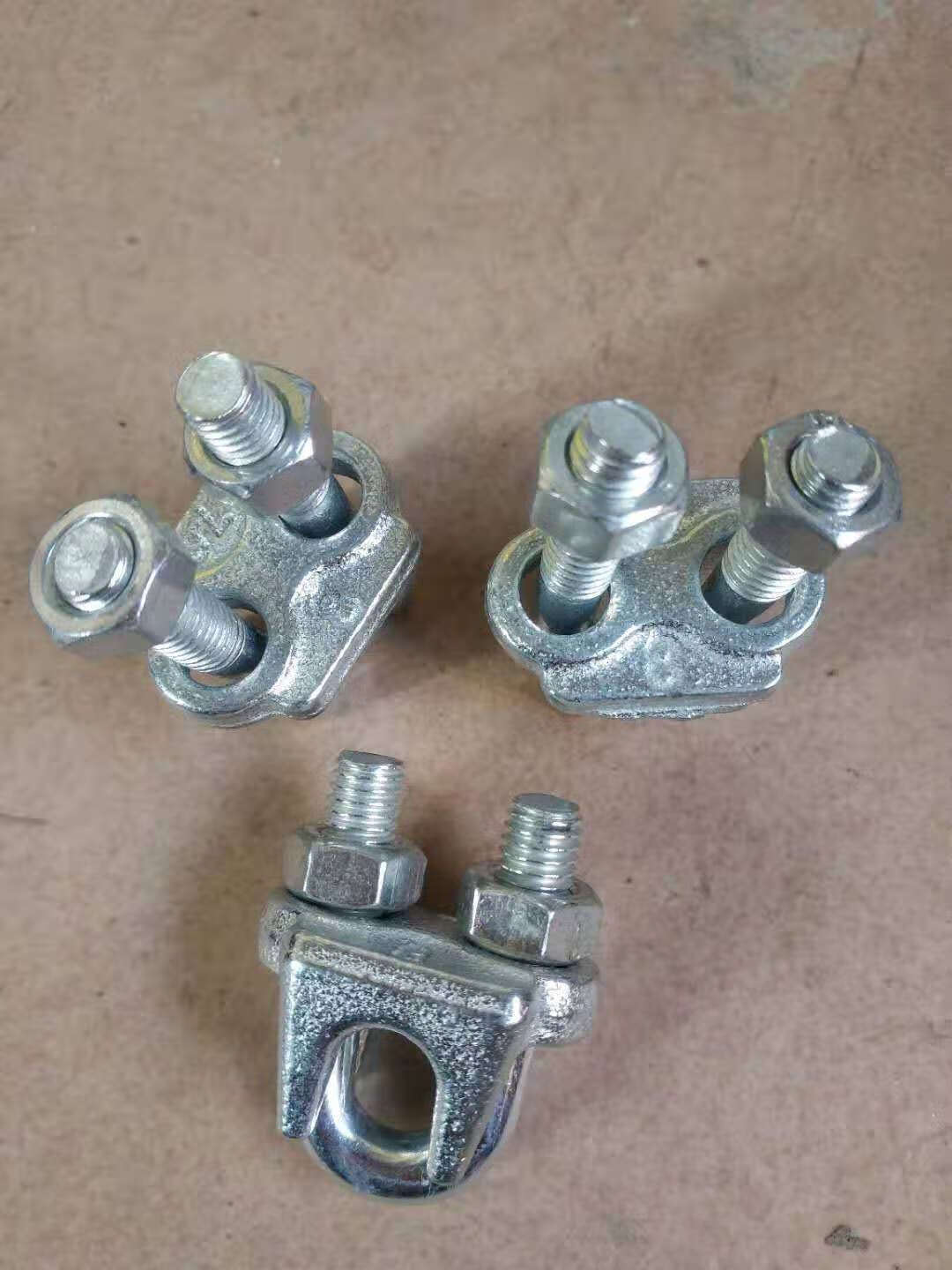 钢丝绳卡头锁扣钢丝绳夹扣紧线器玛钢重型四爪夹子u型夹扣紧绳器m3