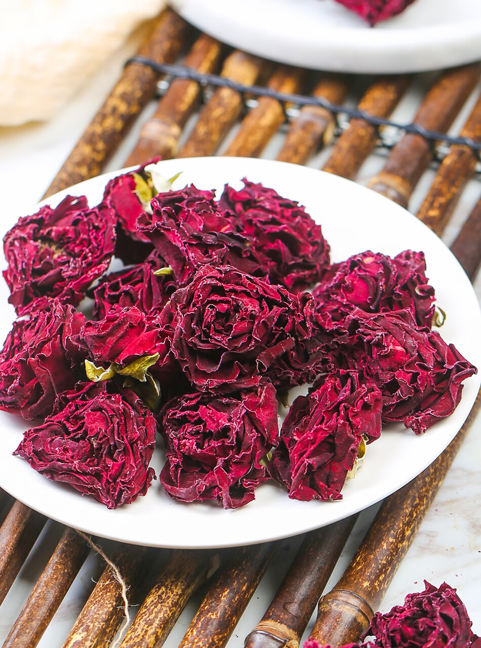 云南墨红玫瑰花茶干玫瑰新鲜特级花冠茶泡水茶女