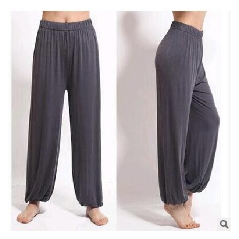 拉夏贝尔【特价捡漏】官方专柜莫代尔太极裤女棉麻男宽松练功武术灯笼