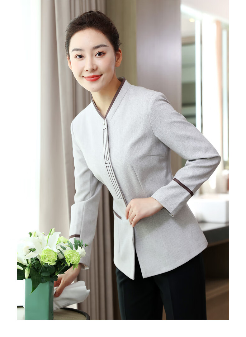 售楼部物业保洁工作服长短袖宾馆客房酒店清洁员阿姨套装商场物业pa