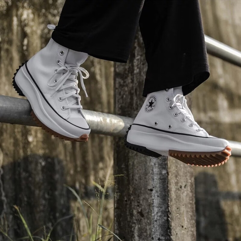 converse匡威jwanderson匡威jwa联名复古增高高帮三星标帆布鞋休闲鞋