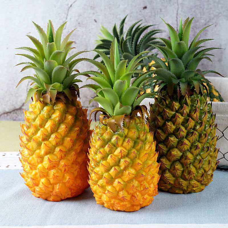 60君发仿真菠萝摆件假菠萝模型凤梨假榴莲假水果火龙果模型橱窗装饰