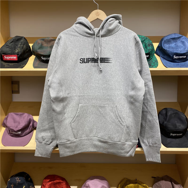 港都逸潮牌supreme联名 幻影印花加绒连帽卫衣帽衫情侣男女款4色折扣