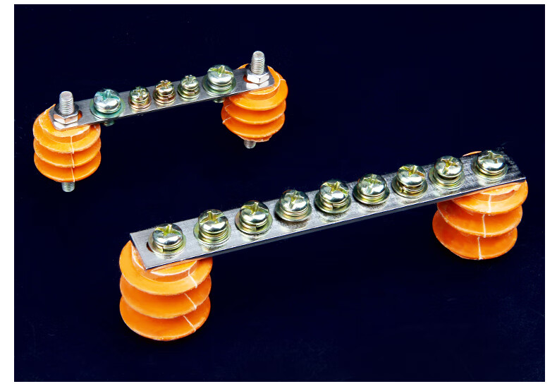 seiso低压配电柜箱零线排绝缘子波纹黄色绝缘柱阻燃树脂绝缘柱螺杆