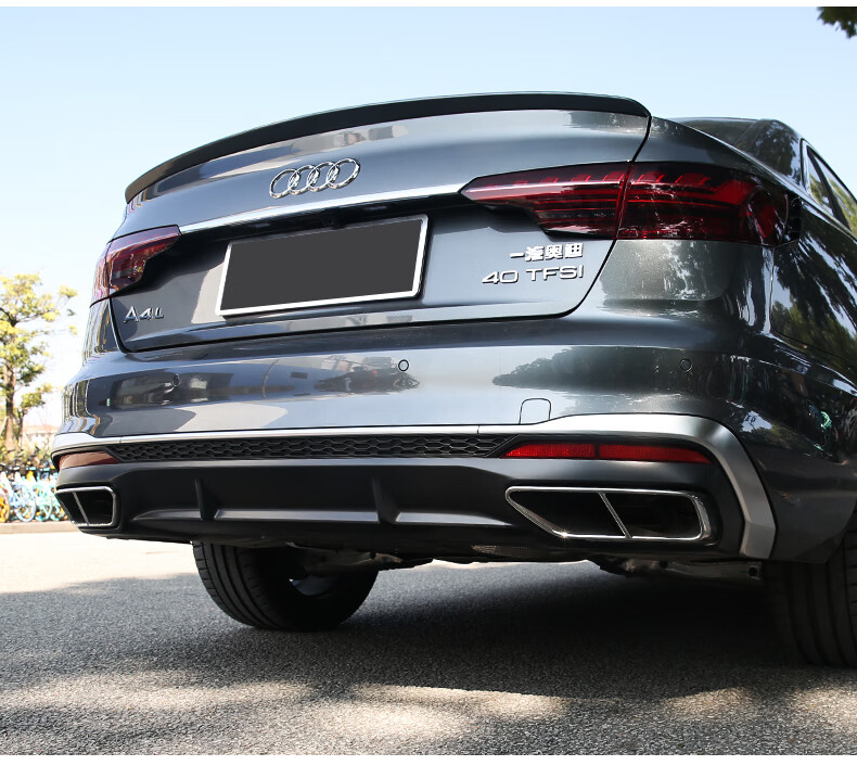 定制适用19-20款奥迪a4l四出尾喉装饰框改装专用配件 a4l尾喉排气管