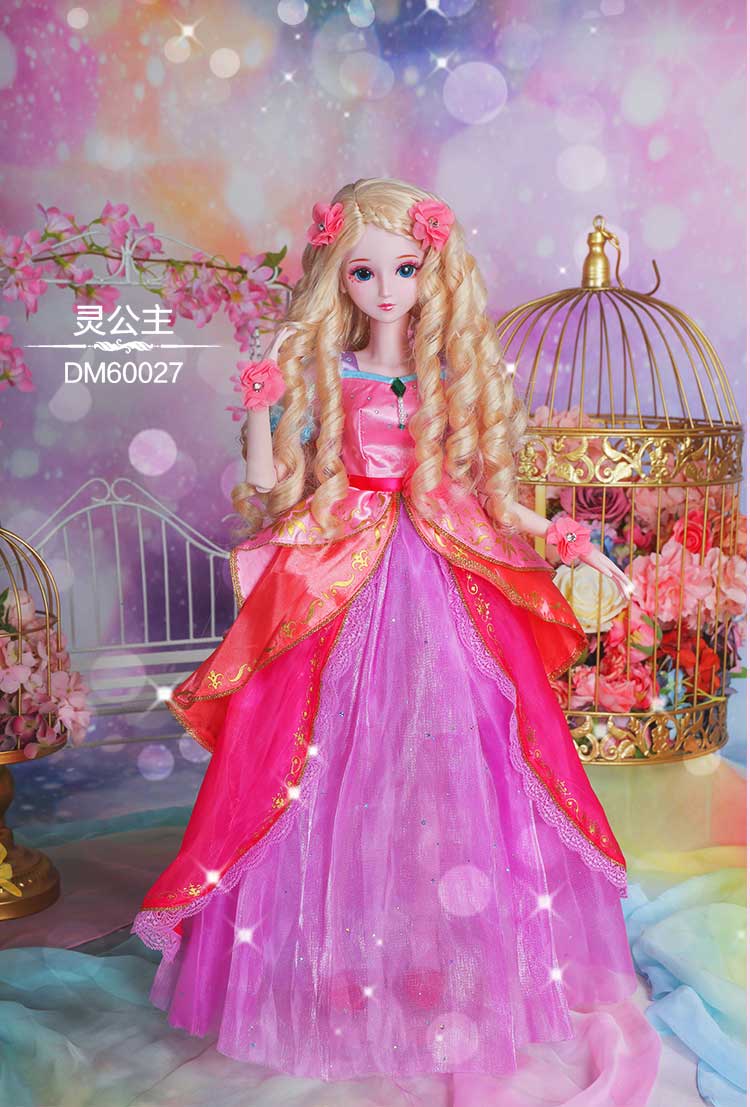 叶罗丽娃娃女孩儿童玩具diy洋娃娃仿真换装娃娃卡通套装礼盒60厘米