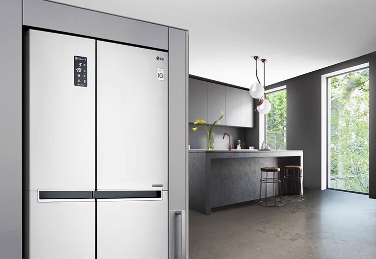 lg冰箱 对开门647升家用风冷无霜变频智能电脑控温 银色gr-b2471paf