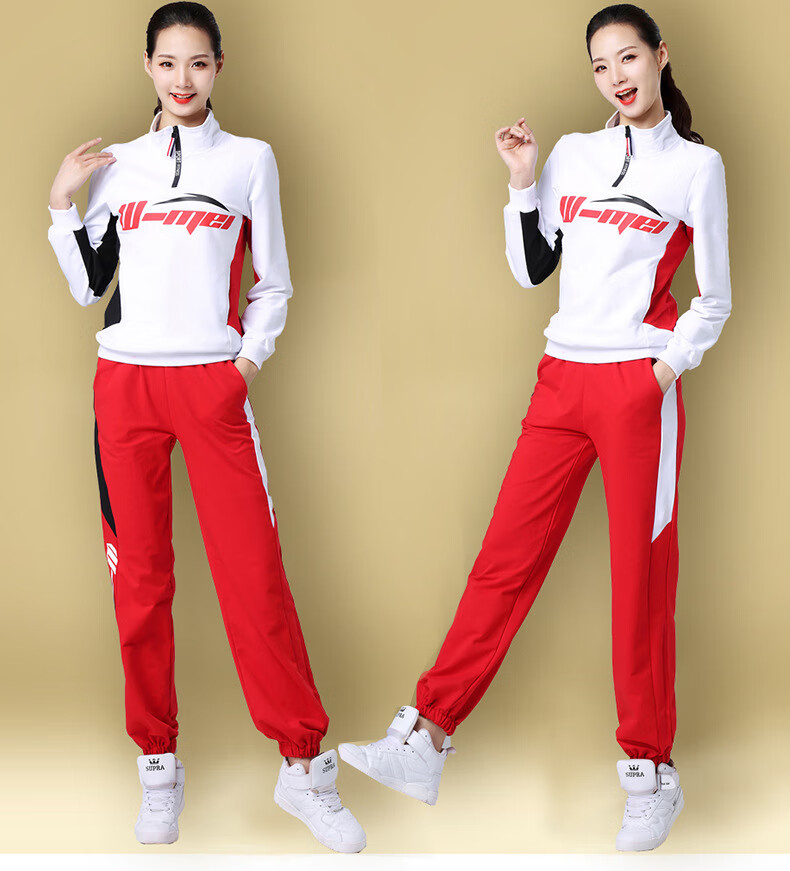 广场舞服装新款套装嘻哈鬼步舞跳舞衣服团体健身操运动服单件大红上衣