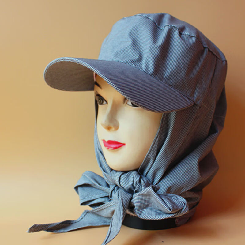 棉线棉布帽子防晒沙防尘捂脸防晒护脖护颈出行农田建筑钓鱼果树地弁衣