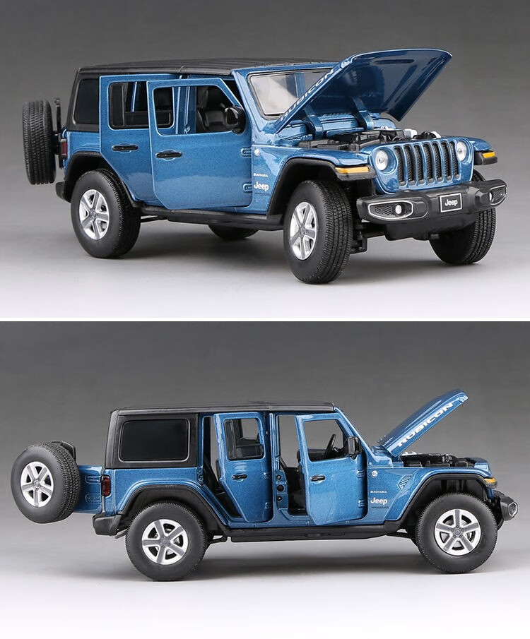 吉普牧马人合金车模仿真jeep撒哈拉儿童小汽车玩具车模型六开转向避震