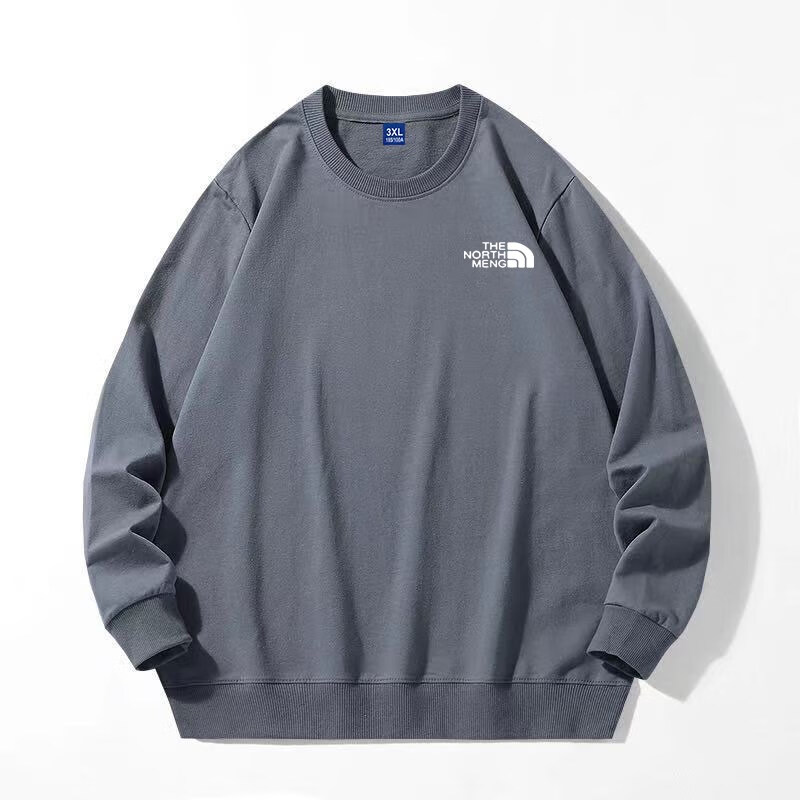 严色thenorthface北面卫衣男女休闲秋冬季圆领长袖情侣纯棉宽松