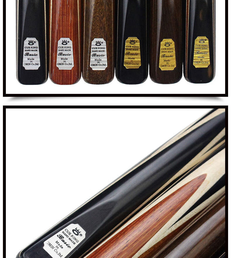 奥秘金银刺客台球杆大头115mm手工杆中式八球16彩美式黑8桌球杆银刺客