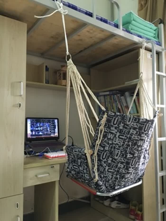 斐尚吊床加厚吊椅寝室大学生宿舍吊床室内户外成人加粗单人吊床秋千椅