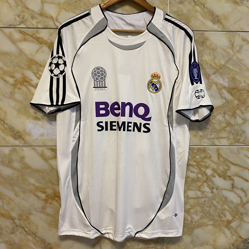 诉策【官方旗舰店】 0607皇马球衣主场欧冠版劳尔古蒂23号贝克汉姆长