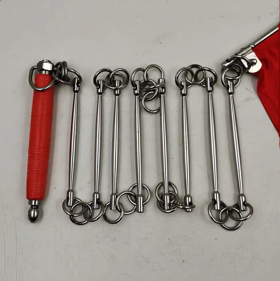 全不锈钢武术九节鞭训练鞭表演鞭防身鞭钢鞭 重1斤长150cm