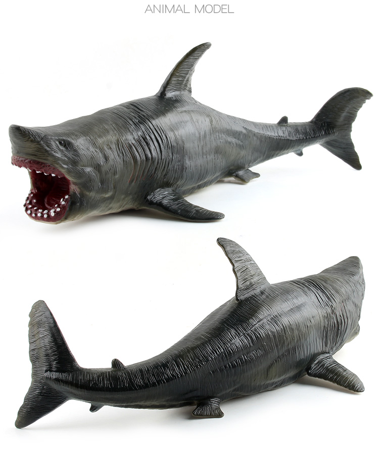澄可儿童海底动物模型仿真鲨鱼玩具海洋生物远古巨齿鲨模型大白鲨