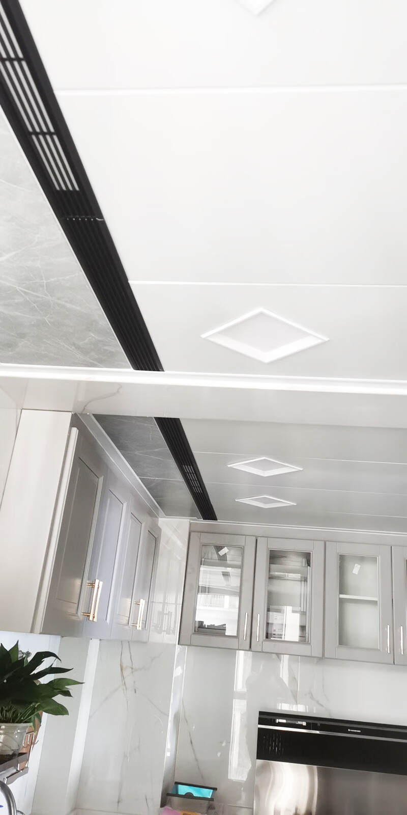 450x900铝扣板吊顶客餐厅卧室厨房卫生间顶全房定制大板天花c款含