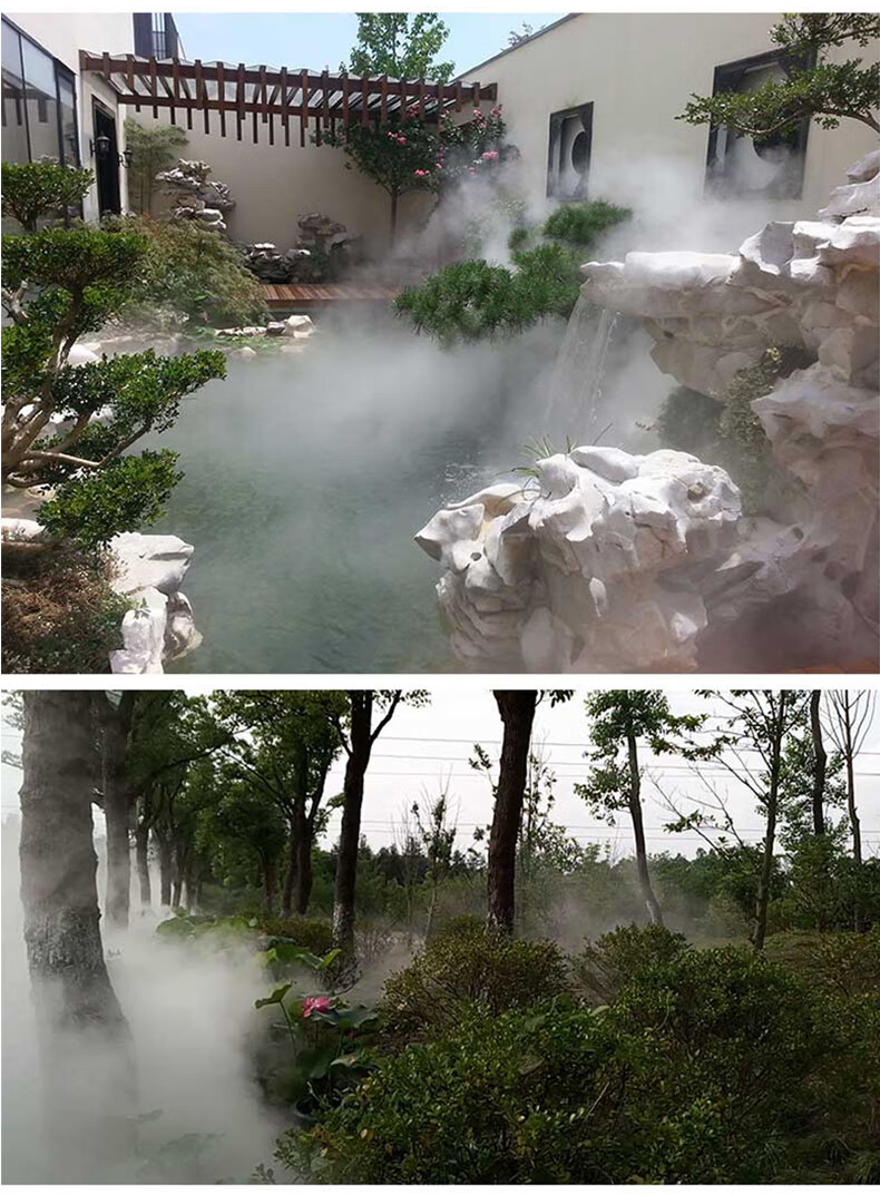 安润仕大型景观雾化器景区园林造雾设备纺织造纸车间降温除尘加湿器