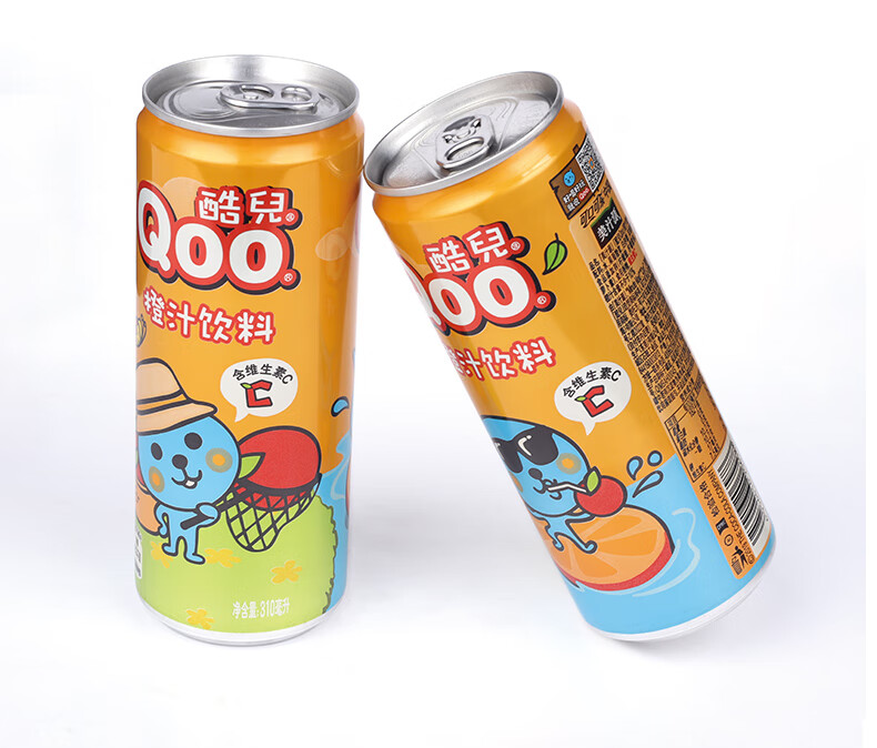 美汁源酷儿橙汁饮料整箱易拉罐装果汁饮品 橙汁饮料310ml*12罐【图片