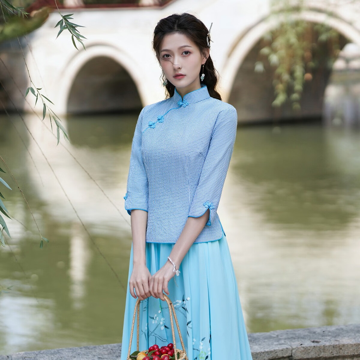 港少女大学生高初中生民国五四青年学生装女演出服汉服女中国风大码改