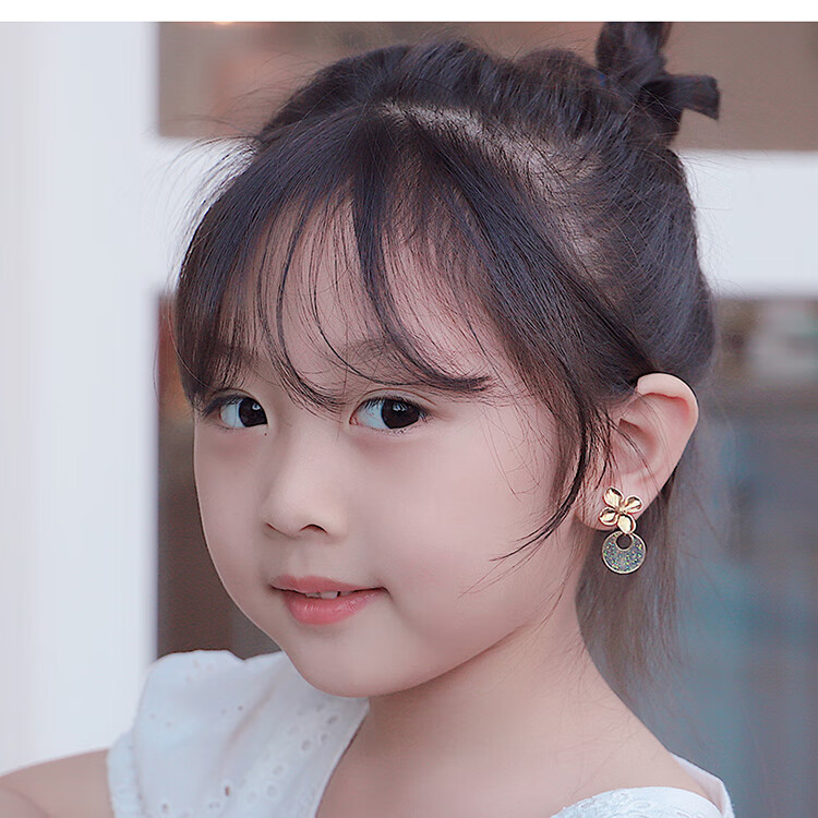 儿童耳环儿童耳环耳夹无耳洞女孩耳钉韩国简约气质可爱小巧花朵学生耳