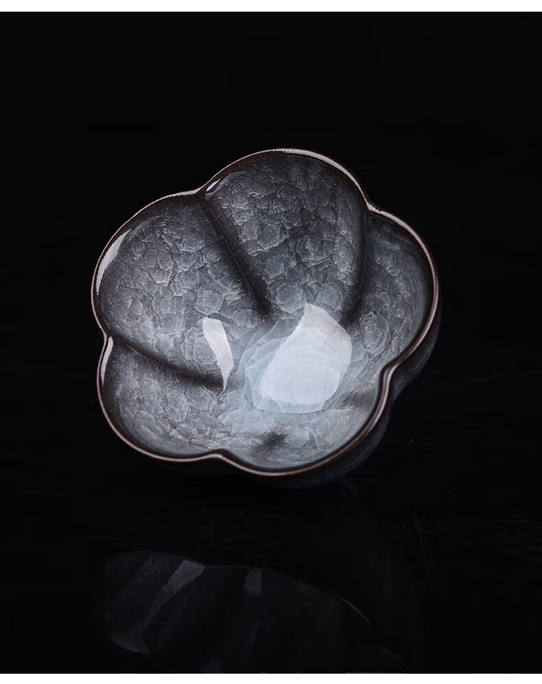 龙泉青瓷名家周光武手工冰裂纹主人杯单杯个人茶盏品茗茶杯花边杯