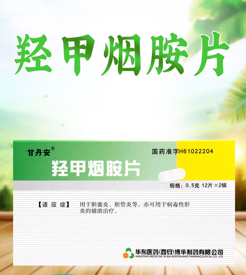 甘丹安羟甲烟胺片05g24片1盒