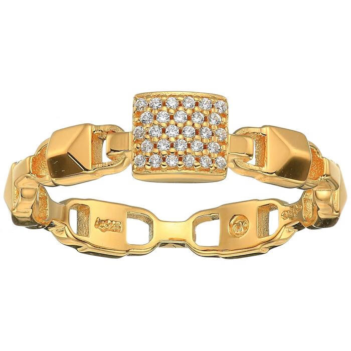 michaelkors女士贵金属镀银mercerlink人工水晶密镶戒指silver5