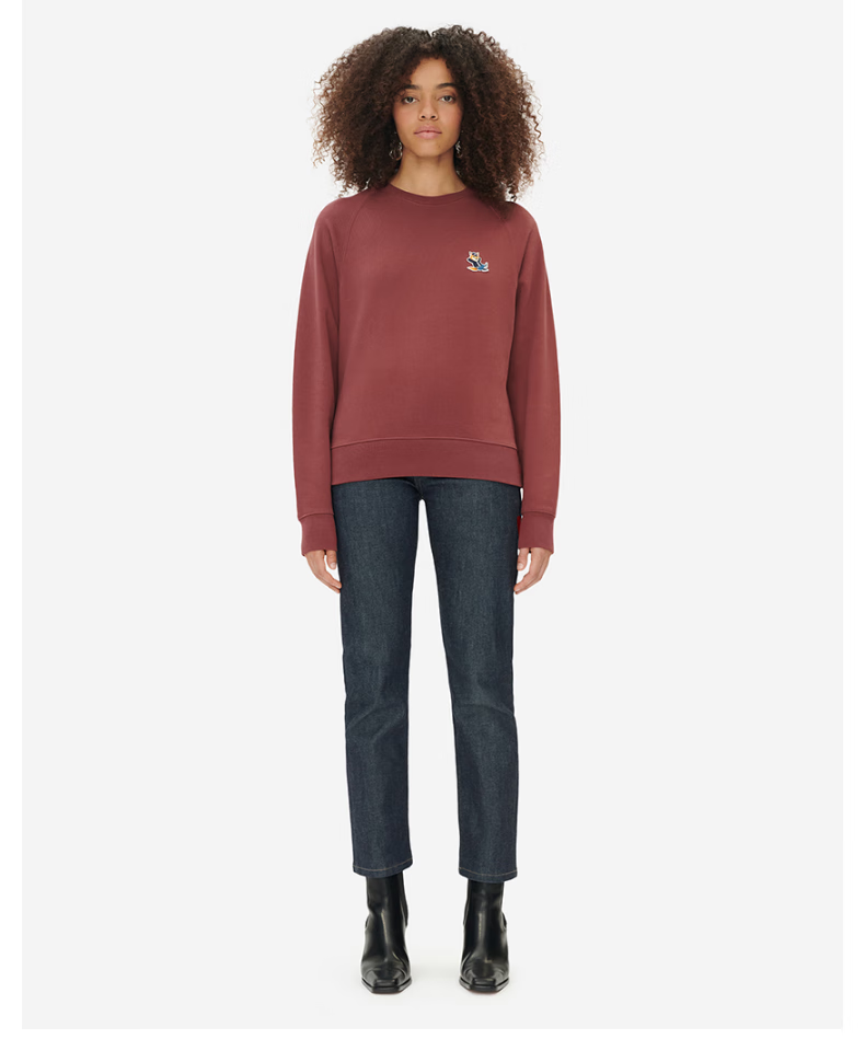 maison kitsune2022秋冬新品经典慵懒着装狐狸刺绣女士圆领卫衣 p596