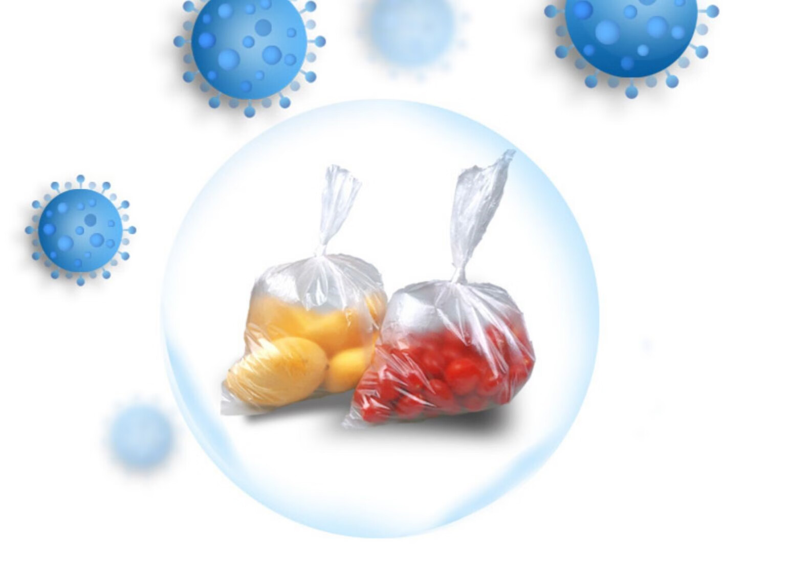 浴帽保鲜袋超市专用连卷袋食品购物袋商用加厚食品级保鲜袋家用一次性