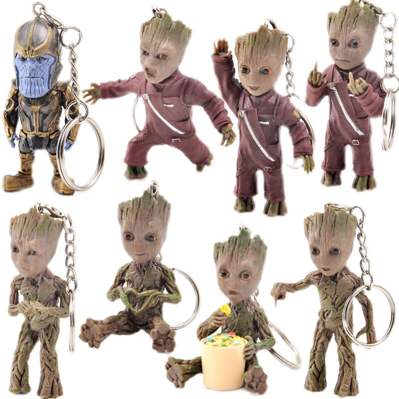 格鲁特手办模型摆件玩具漫威银河护卫队小树人挂件宝宝公仔周边03生气