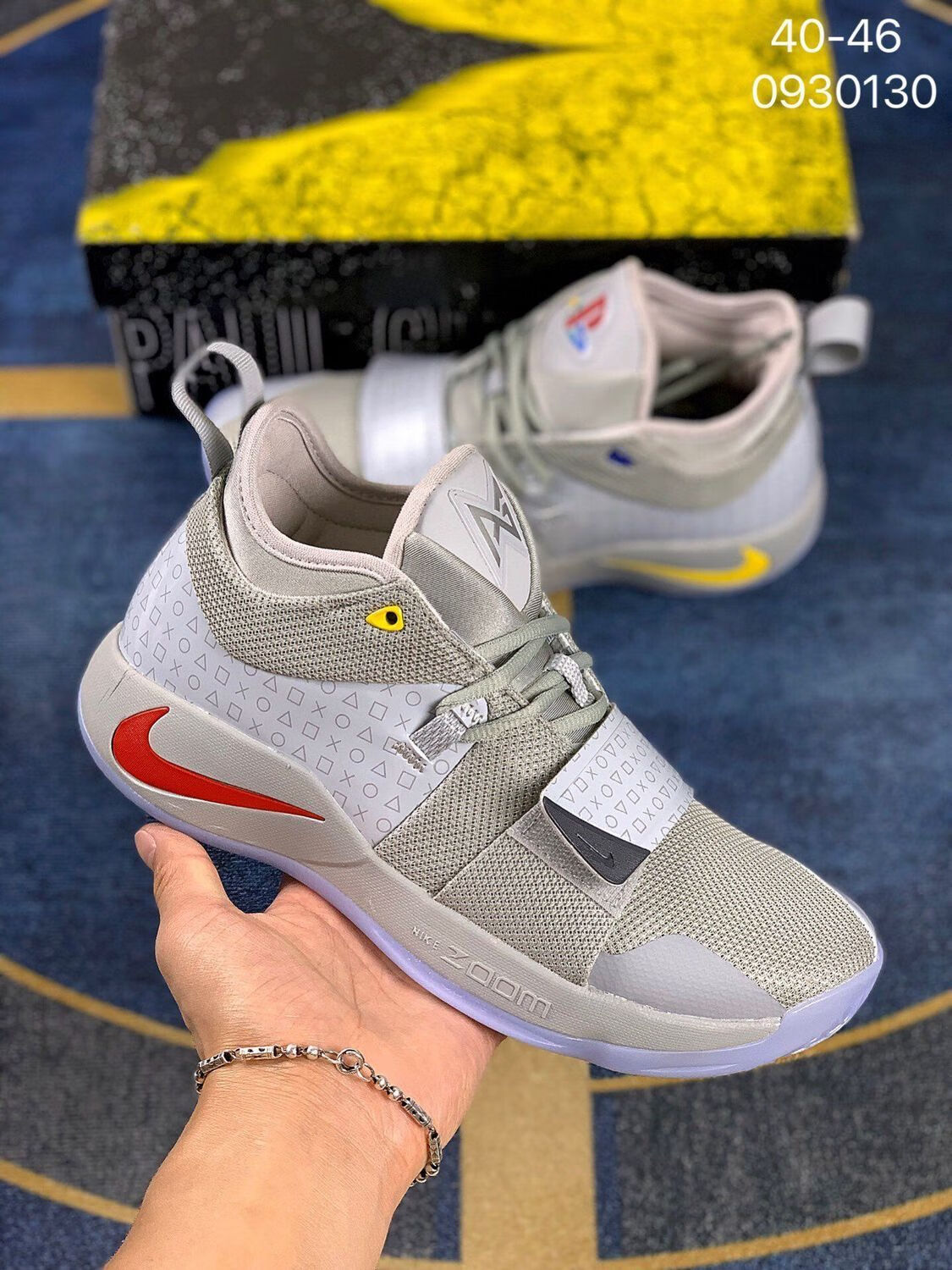 5保罗乔治泡椒亮灯雷霆联名电玩篮球鞋bq8391 浅灰-亮 44【图片 价格