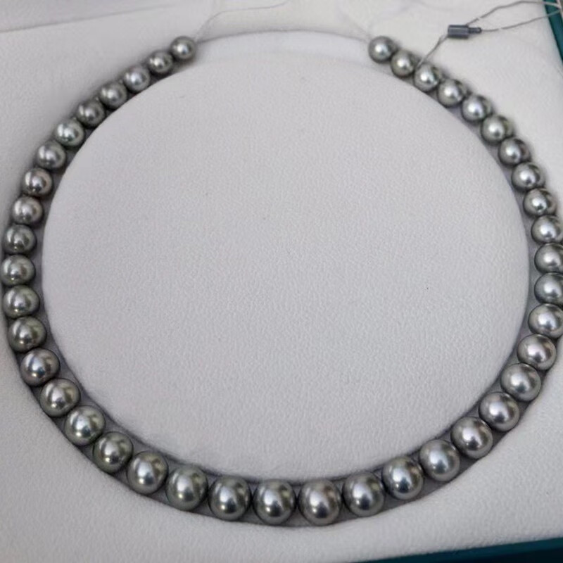 pearlboat大溪地灰珍珠项链进口海水珍珠吊坠轻奢锁骨链送女友妈妈