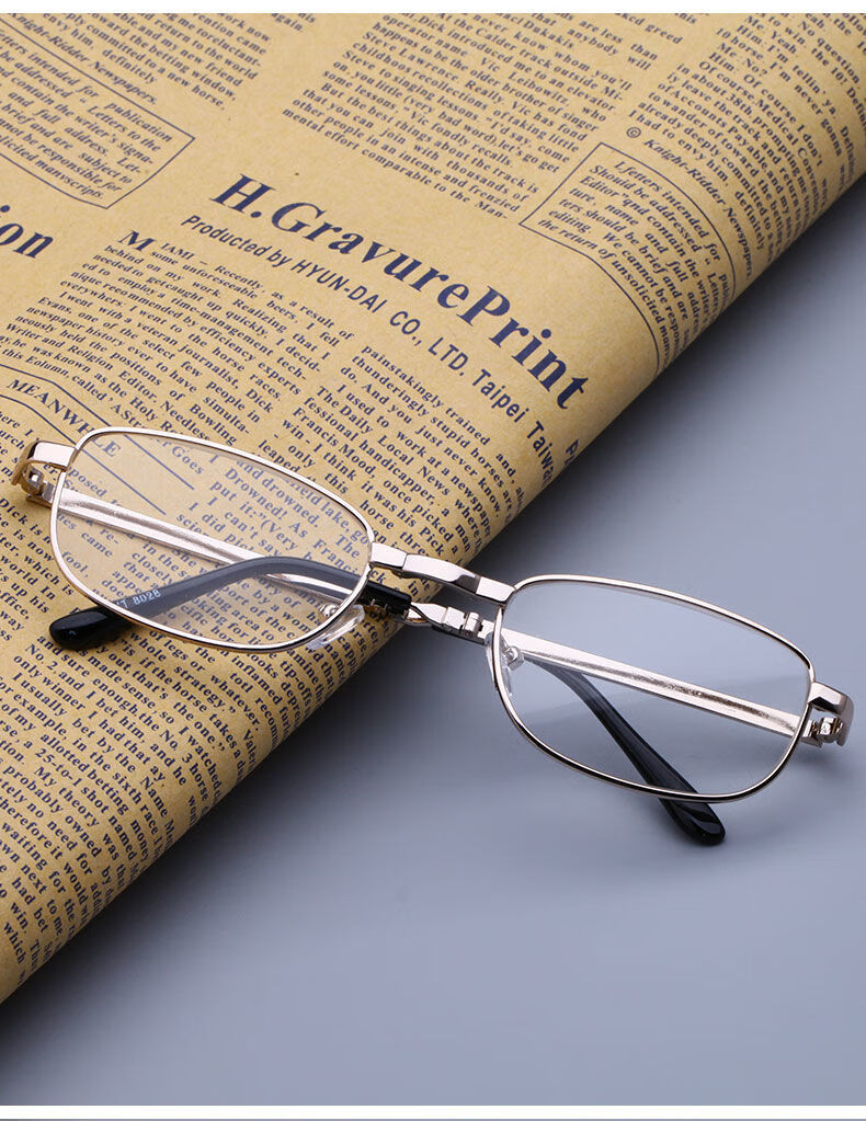 rnrn水晶近视眼镜男轻薄大脸显瘦折叠便携式水晶玻璃近视镜新折叠银框