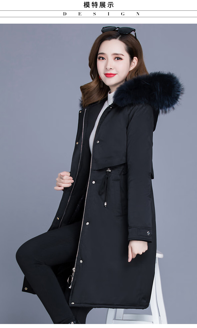 波司登旗下雪中飞羽绒棉服女同款加厚派克服羽绒棉服女中长款2020冬季