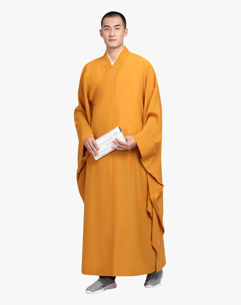 海青居士服男尚远麻纱透气夏法会佛教僧服男女海清黑色标准袖35