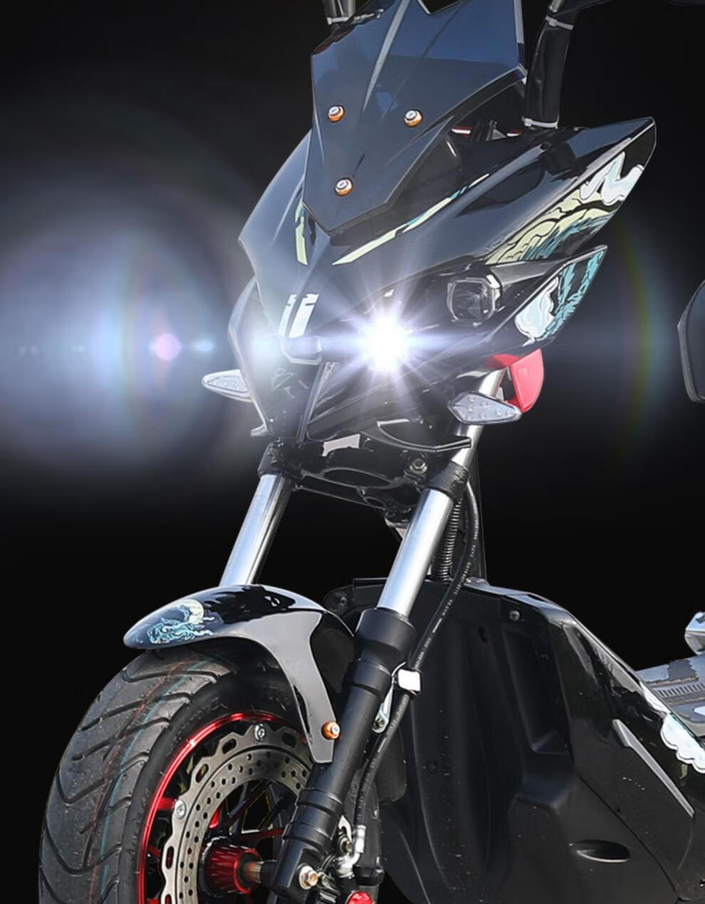 款新款x战警电动车战狼72v高速男女踏板摩托助力车可上牌中必在 极速