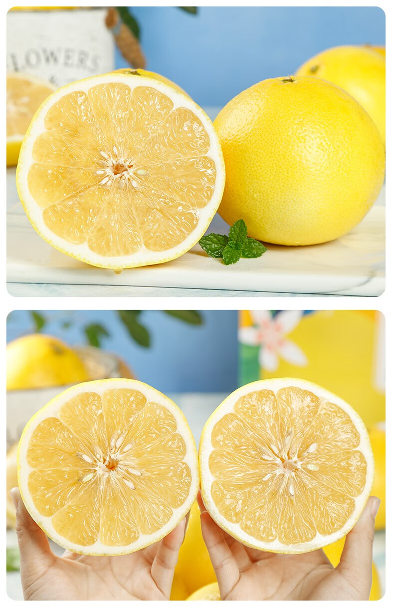 采蘩(jd物流)福建平和爆汁甜葡萄柚子9斤黄金密柚纯甜不酸台湾品种