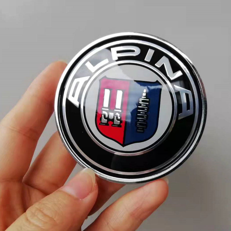 改装alpina车标前后标轮毂盖全车套标阿尔宾娜车标56mm轮毂盖单个