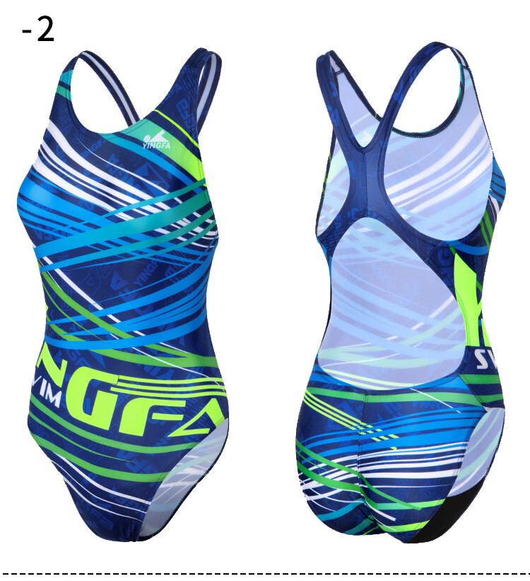 英发yingfa新款yingfa英发678新款女士连体三角游泳衣竞速训练无胸垫