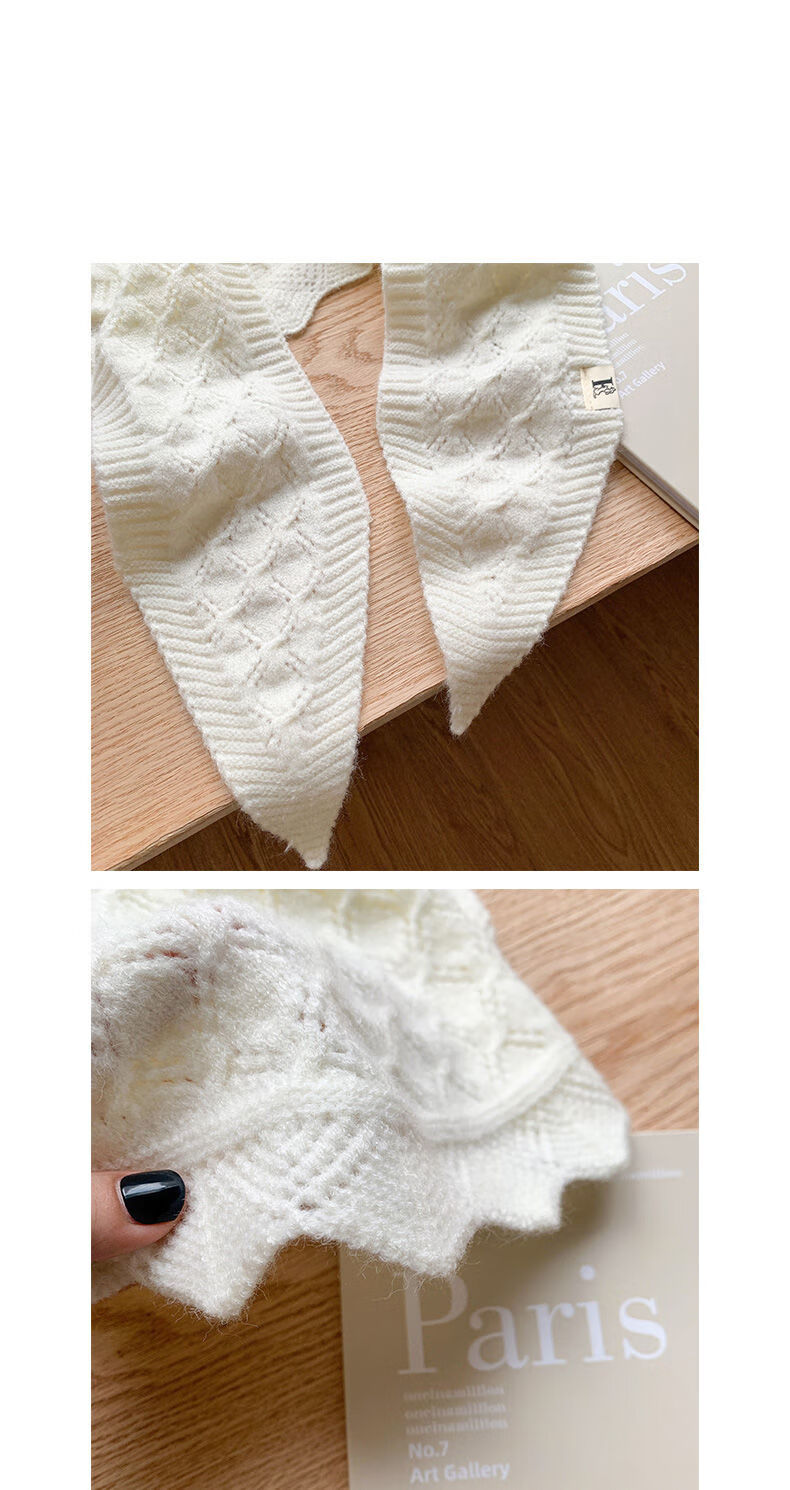 咖德诺 针织小披肩洋气毛线披肩波浪花型设计俏皮甜美显年轻搭肩护颈