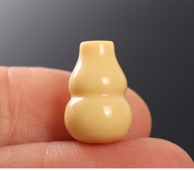硕熙 原矿金膏玉福禄配珠 小葫芦配饰 diy佛珠念珠手串隔珠弟子珠配件