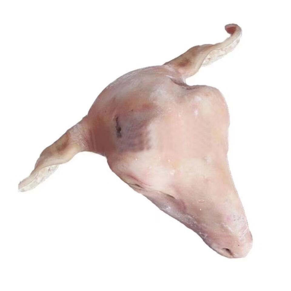 生羊头整个带皮羊头新鲜火锅炒菜炖汤食材羊脸肉批发生羊头肉五香带皮
