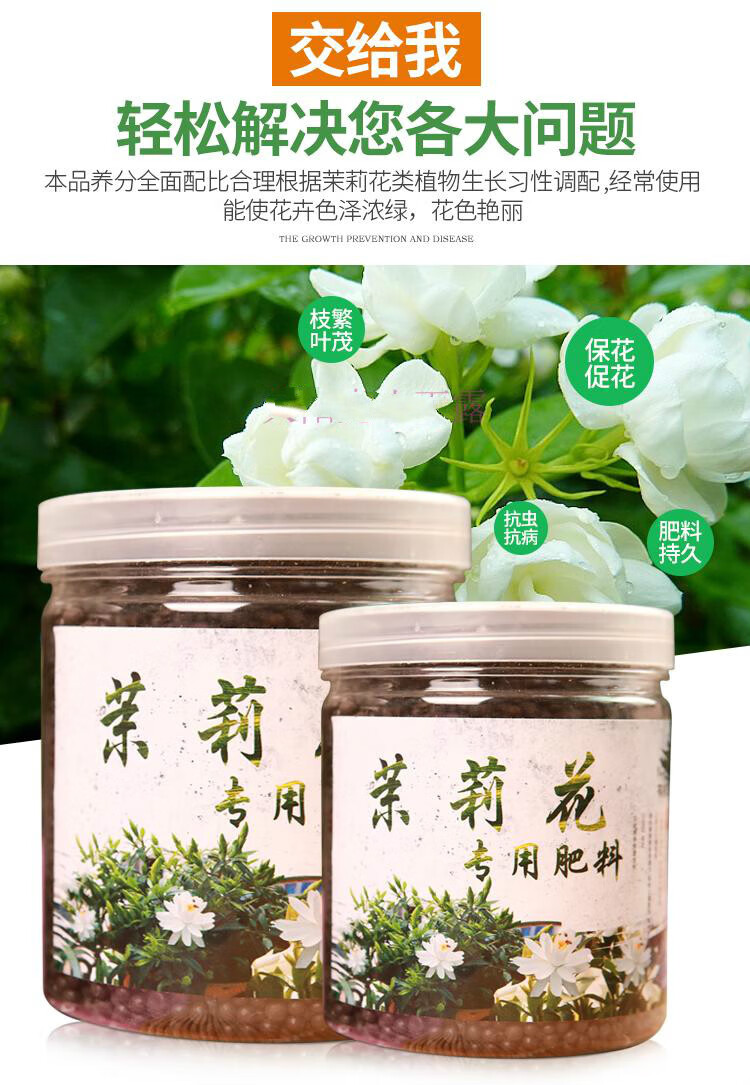 月娥茉莉花肥料有機複合肥花肥通用型肥茉莉花專用肥料400g罐