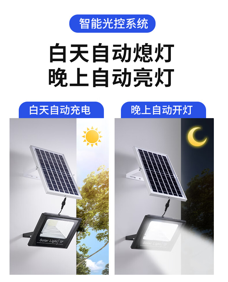木林森照明太阳能路灯led投光灯家用室内外防水投光灯庭院灯球场户外