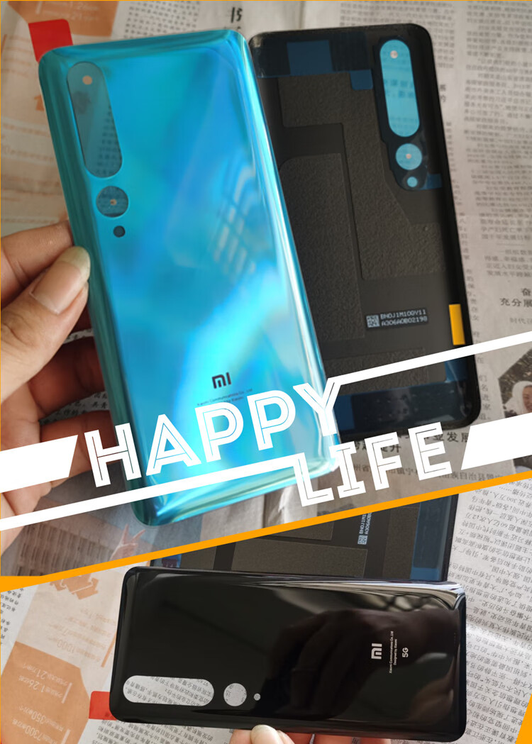 水木风小米10后盖原装玻璃米10pro手机电池盖米10魔改透明替换原厂后