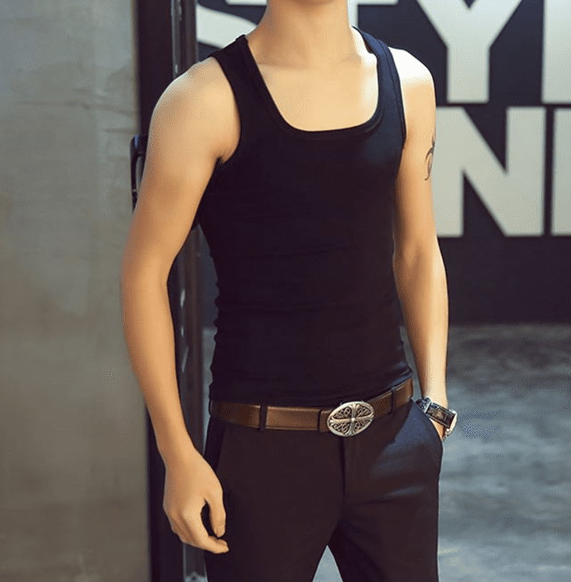 男士吊带背心男士背心夏季潮内穿吊带紧身工字打底透气弹力健身运动无